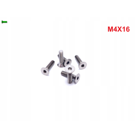 M4x16 śruba tytanowa din 7991 imbusowa tytan gr 5 śruby tytanoe grade 5