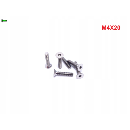 M4x20 śruba tytanowa gr5 imbusowa din 7991 tytan gr5 śruby tytanowe grade 5