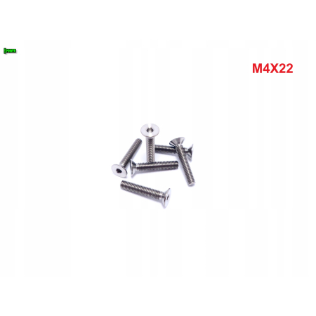 M4x22 śruba tytanowa gr5 imbusowa din 7991 tytan gr5 śruby tytanowe grade 5