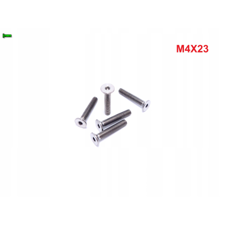 M4x23 śruba tytanowa gr5 imbusowa din 7991 tytan gr5 śruby tytanowe grade 5