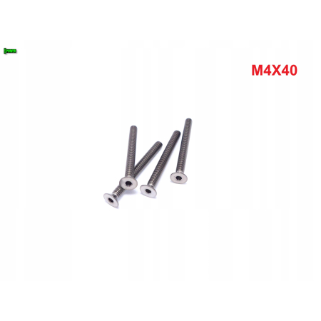 M4x40 śruba tytanowa din 7991 imbusowa tytan gr 5 śruby tytanoe grade 5