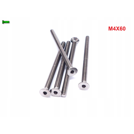 M4x60 tytanowa śruba gr5 imbusowa din 7991 śruby tytanowe m4 tytan grade 5