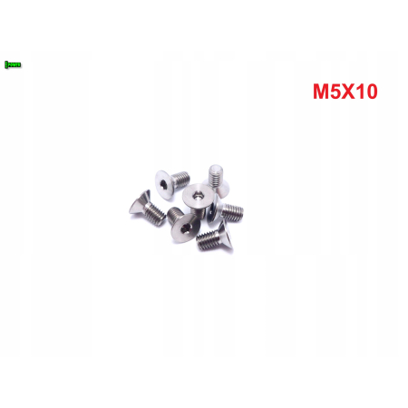 M5x10 śruba tytanowa gr5 imbusowa din 7991 tytan gr5 śruby tytanowe grade 5