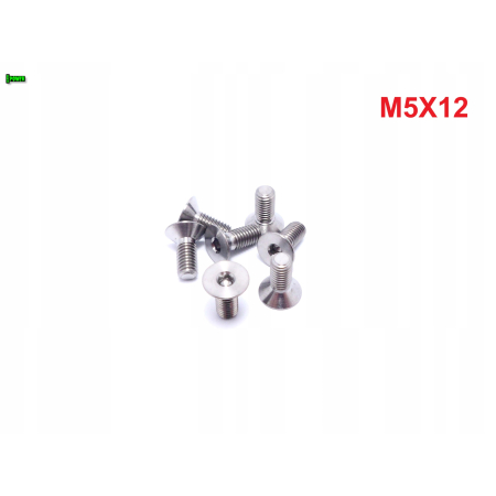 M5x12 śruba tytanowa gr5 imbusowa din 7991 tytan gr5 śruby tytanowe grade 5