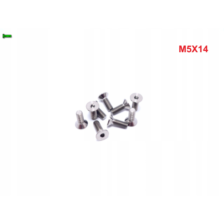 M5x14 śruba tytanowa gr5 imbusowa din 7991 tytan gr5 śruby tytanowe grade 5