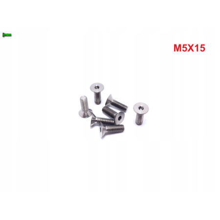 M5x15 śruby tytanowe gr 5 din 7991 imbus śruba tytanowa tytan grade 5