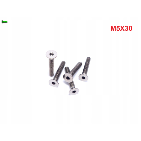 M5x30 śruba tytanowa gr5 imbusowa din 7991 tytan gr5 śruby tytanowe grade 5