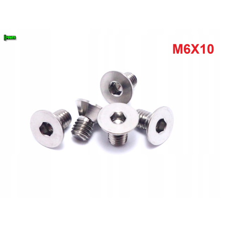 M6x10 tytanowa śruba imbusowa din 7991 śruby tytanowe m6 tytan grade 5