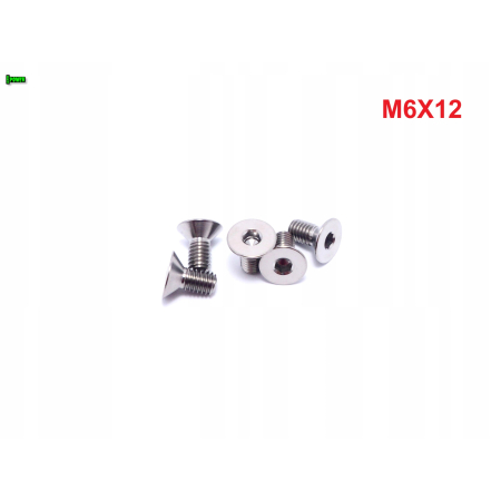 M6x12 śruba tytanowa gr5 imbusowa din 7991 tytan gr5 śruby tytanowe grade 5