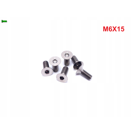 M6x15 śruba tytanowa gr5 imbusowa din 7991 tytan gr5 śruby tytanowe grade 5