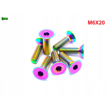 M6x20 śruba tytanowa gr5 imbusowa din 7991 tytan gr5 śruby tytanowe grade 5