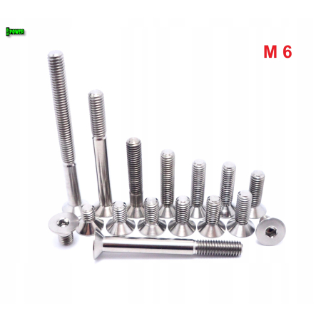 M6x14 tytanowa śruba imbusowa din 7991 śruby tytanowe m6 tytan grade 5