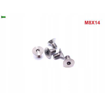 M8x14 śruba tytanowa gr5 imbusowa din 7991 tytan gr5 śruby tytanowe grade 5