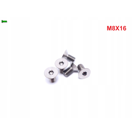 M8x16 śruba tytanowa gr5 imbusowa din 7991 tytan gr5 śruby tytanowe grade 5