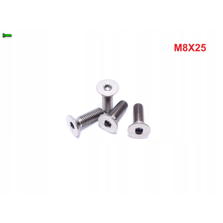 M8x25 śruby tytanowe gr5 din 7991 imbusowa śruba tytanowa tytan grade 5