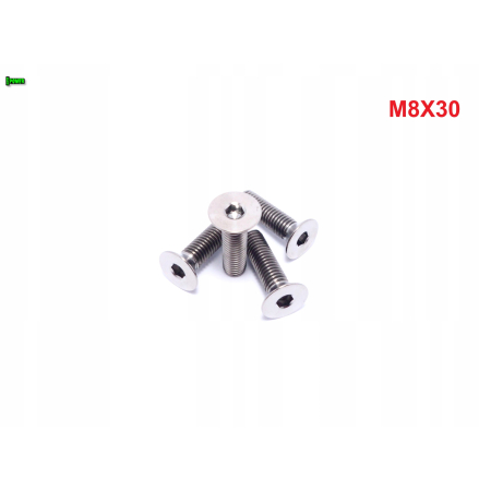 M8x30 śruba tytanowa gr5 imbusowa din 7991 tytan gr5 śruby tytanowe grade 5