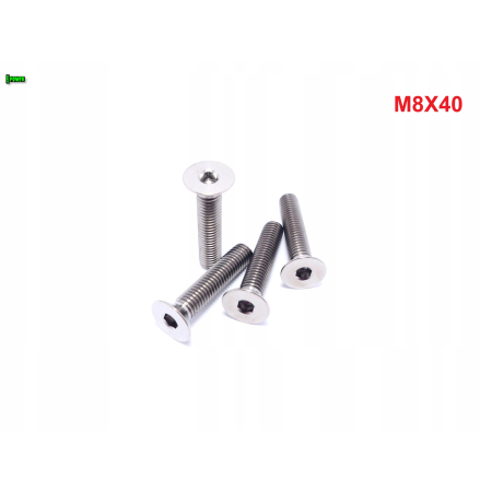 M8x40 śruba tytanowa gr5 imbusowa din 7991 tytan gr5 śruby tytanowe grade 5