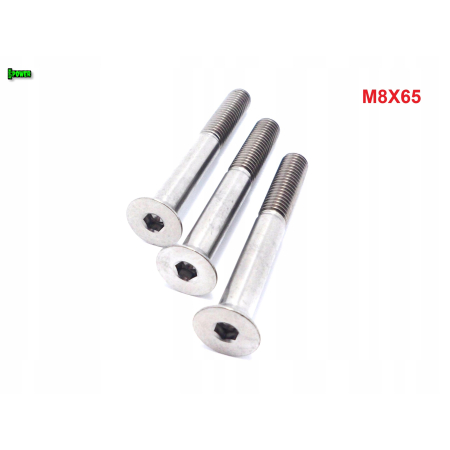 M8x65 tytanowa śruba imbusowa din 7991 śruby tytanowe m8 tytan grade 5