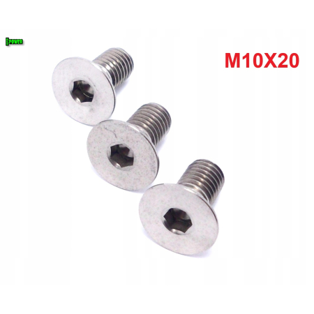 M10x20 tytanowa śruba imbusowa din 7991 śruby tytanowe m10 tytan grade 5