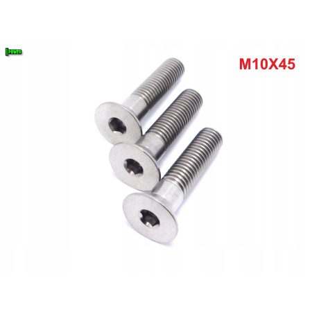 M10x45 tytanowa śruba imbusowa din 7991 śruby tytanowe m10 tytan grade 5