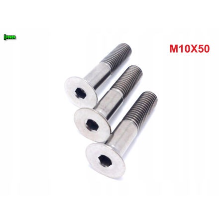M10x50 tytanowa śruba imbusowa din 7991 śruby tytanowe m10 tytan grade 5