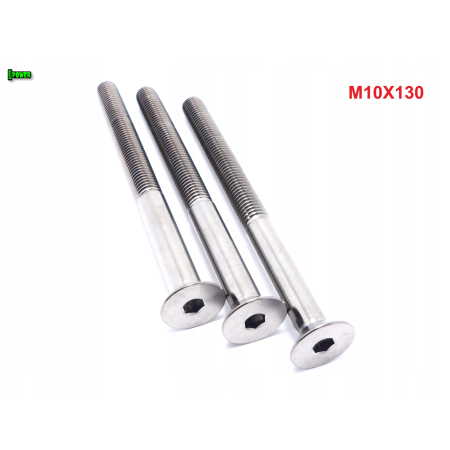 M10x130 tytanowa śruba imbusowa din 7991 śruby tytanowe m10 tytan grade 5