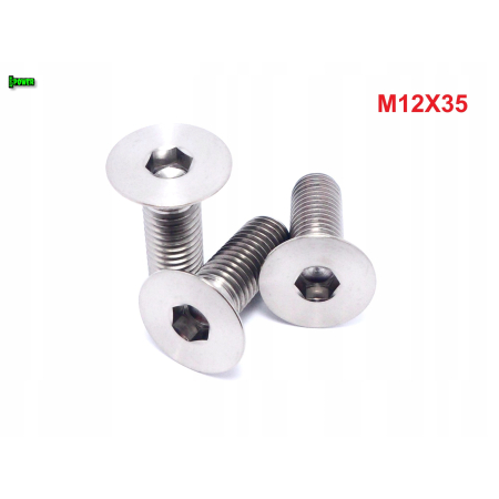 M12x35 tytanowa śruba imbusowa din 7991 śruby tytanowe m12 tytan grade 5