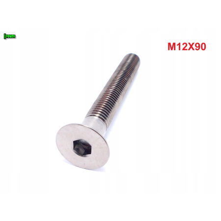 M12x90 tytanowa śruba imbusowa din 7991 śruby tytanowe m12 tytan grade 5