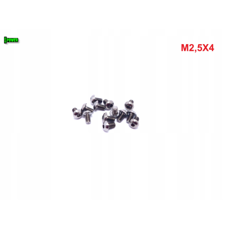 M2,5x4 śruba tytanowa z łbem kulistym imbusowa iso 7380 śruby tytan grade 5