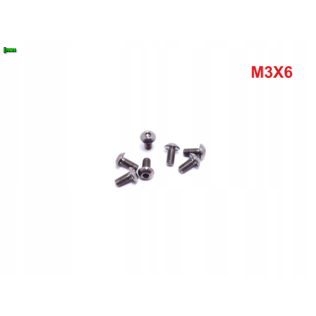 M3x6 śruba tytanowa gr5 iso 7380 śruby tytanowe tytan grade 5