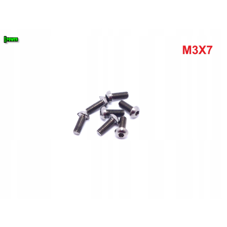 M3x7 śruba tytanowa z łbem kulistym imbusowa iso 7380 śruby tytan grade 5