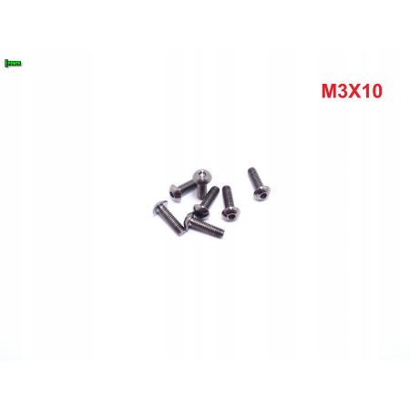 M3x10 śruba tytanowa gr5 iso 7380 śruby tytanowe tytan grade 5