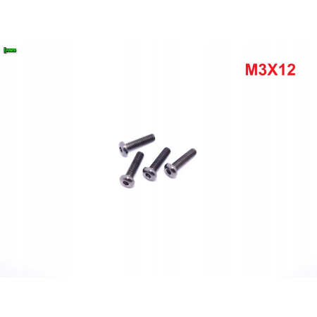 M3x12 śruba tytanowa gr5 iso 7380 śruby tytanowe tytan grade 5