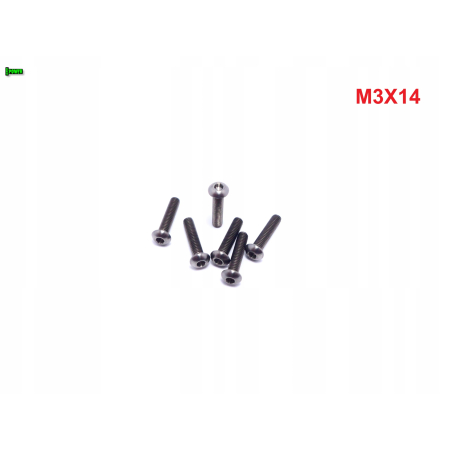 M3x14 śruba tytanowa gr5 iso 7380 śruby tytanowe tytan grade 5