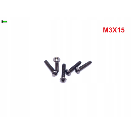 M3x15 śruba tytanowa gr5 iso 7380 śruby tytanowe tytan grade 5