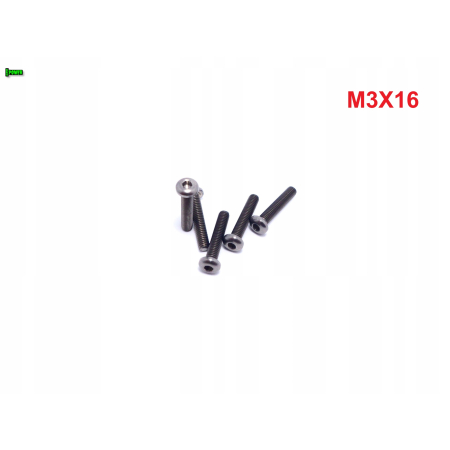 M3x16 śruba tytanowa gr5 iso 7380 śruby tytanowe tytan grade 5