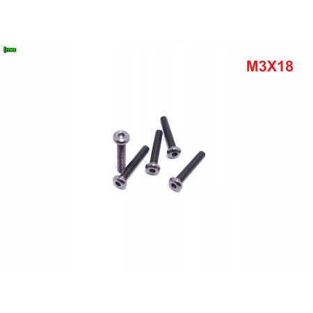M3x18 śruba tytanowa gr5 iso 7380 śruby tytanowe tytan grade 5