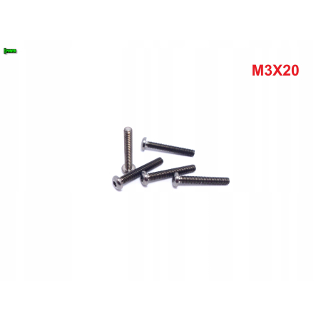 M3x20 śruba tytanowa gr5 iso 7380 śruby tytanowe tytan grade 5