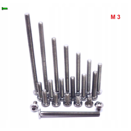 M3x22 śruba tytanowa z łbem kulistym imbusowa iso 7380 śruby tytan grade 5