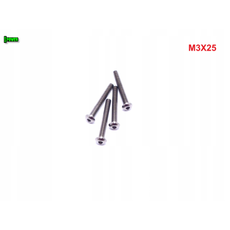 M3x25 śruba tytanowa z łbem kulistym imbusowa iso 7380 śruby tytan grade 5