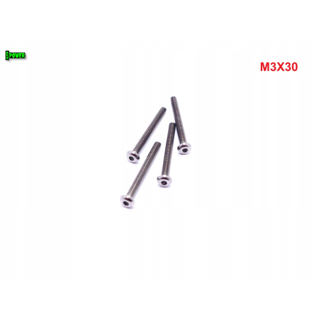 M3X30 ŚRUBA TYTANOWA Z ŁBEM KULISTYM IMBUSOWA ISO 7380 ŚRUBY TYTAN GRADE 5