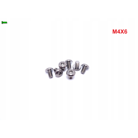 M4x6 śruba tytanowa gr5 iso 7380 śruby tytanowe tytan grade 5