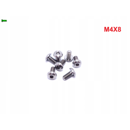 M4x8 śruba tytanowa gr5 iso 7380 śruby tytanowe tytan grade 5