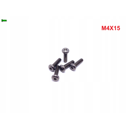 M4x15 śruba tytanowa gr5 iso 7380 śruby tytanowe tytan grade 5