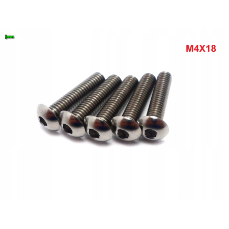 M4x18 śruba tytanowa gr5 iso 7380 śruby tytanowe m4x18 tytan grade 5