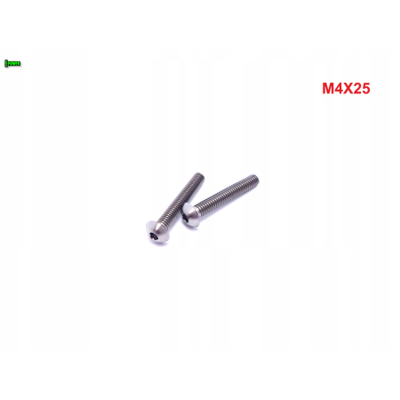 M4x25 śruba tytanowa z łbem kulistym imbusowa iso 7380 śruby tytan grade 5