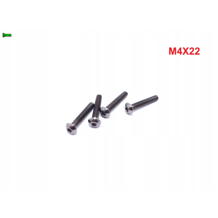 M4x22 śruba tytanowa gr5 iso 7380 śruby tytanowe tytan grade 5