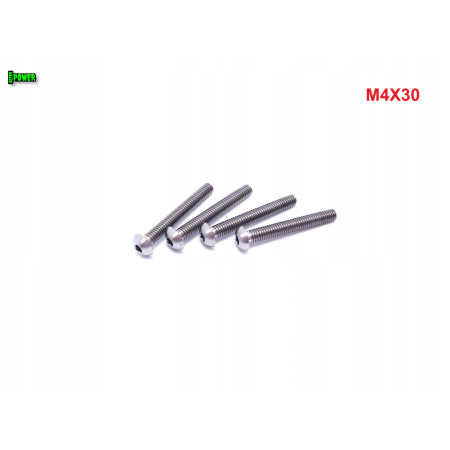 M4x30 śruba tytanowa z łbem kulistym imbusowa iso 7380 śruby tytan grade 5