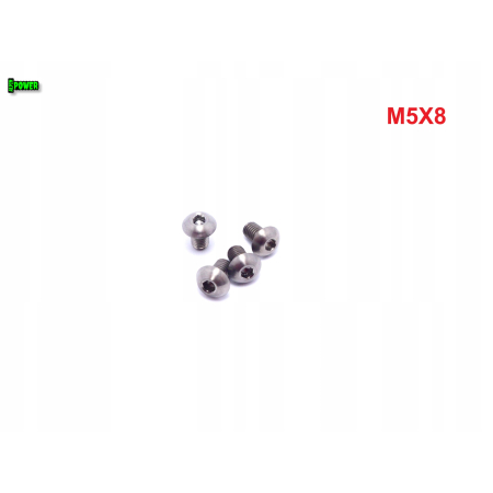 M5x8 śruba tytanowa z łbem kulistym imbusowa iso 7380 śruby tytan grade 5