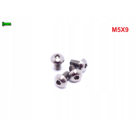 M5x9 śruba tytanowa z łbem kulistym imbusowa iso 7380 śruby tytan grade 5